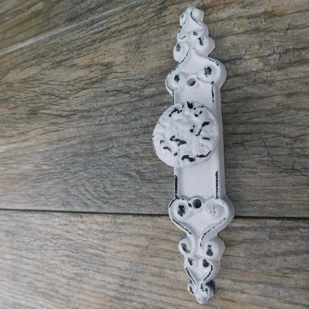 NWOT Vintage White Cast Iron Wall Hook or Hanger